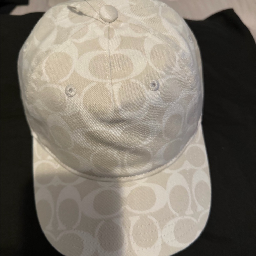 Coach White Monogram Cap